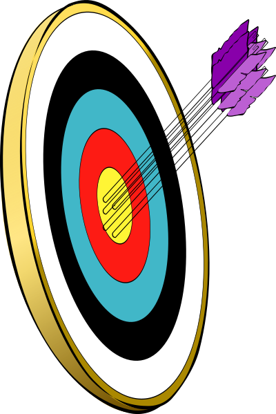 Arrows and target clipart