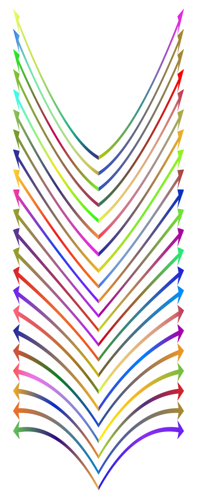 Arrows Design Polyprismatic clipart