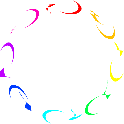 Arrows frame (colour) clipart