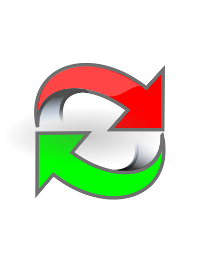 Arrows green red loop clipart