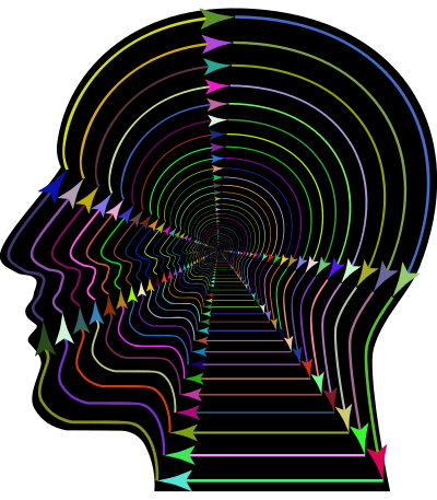 Arrows Head Line Art Prismatic With Background clipart