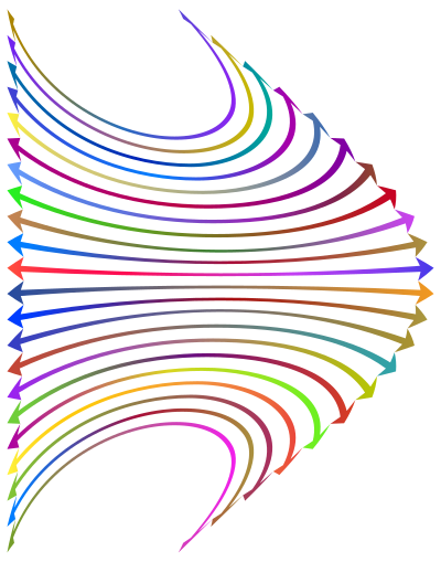 Arrows Perspective Design Polyprismatic clipart