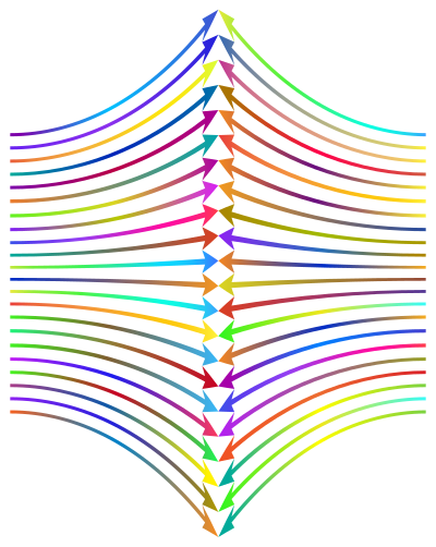 Arrows Perspective Polyprismatic Variation 2 clipart