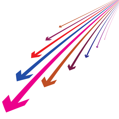 Arrows pink blue and brown clipart