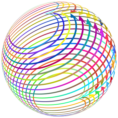 Arrows Sphere Polyprismatic clipart