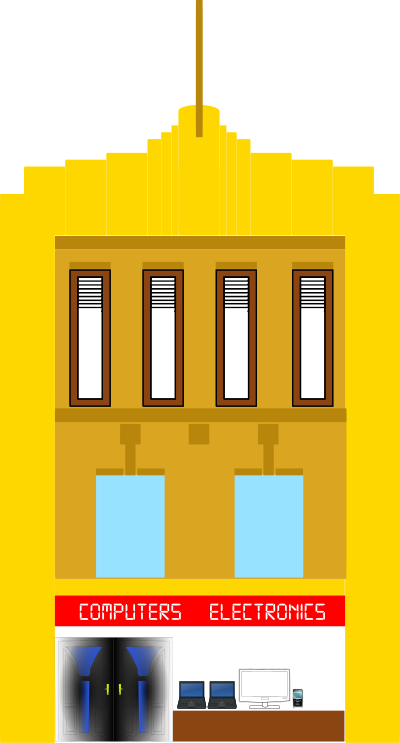 Art Deco Commercial Building clipart