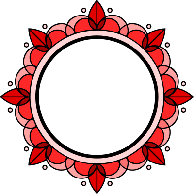 Art deco frame (colour) clipart
