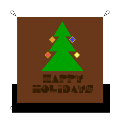 Art Deco Holiday Card clipart