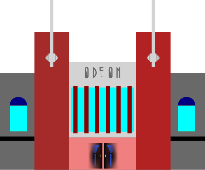 Art Deco Odeon Cinema clipart