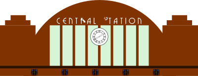 Art Deco Railway Station clipart