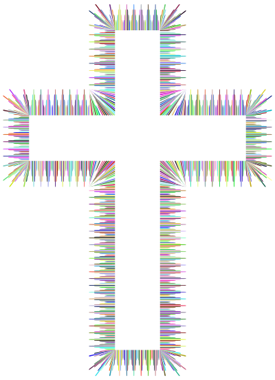 Art Deco Style Cross Prismatic clipart