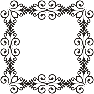 Art Deco Style Flourish Frame 11 clipart