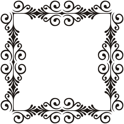 Art Deco Style Flourish Frame 12 clipart