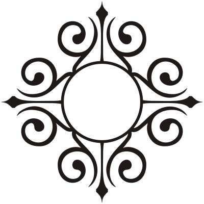 Art Deco Style Flourish Frame 14 clipart