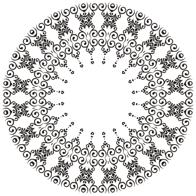 Art Deco Style Flourish Frame 15 clipart