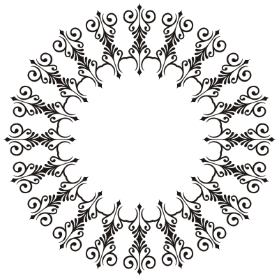Art Deco Style Flourish Frame 5 clipart