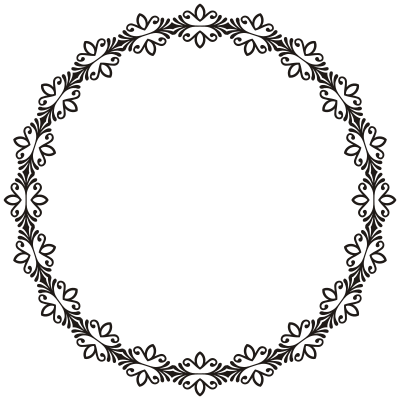 Art Deco Style Flourish Frame 6 clipart