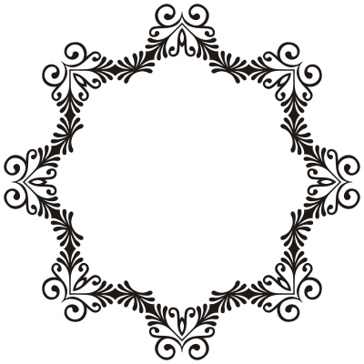 Art Deco Style Flourish Frame 7 clipart