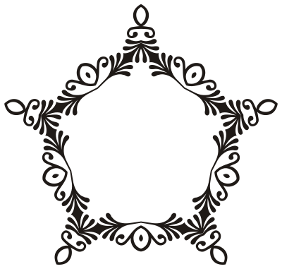 Art Deco Style Flourish Frame 8 clipart
