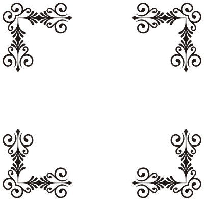 Art Deco Style Flourish Frame 9 clipart