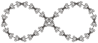 Art Deco Style Flourish Infinity clipart
