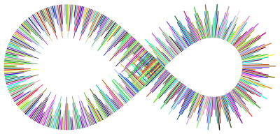 Art Deco Style Infinity Symbol Prismatic clipart