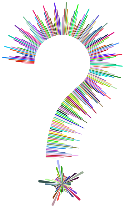 Art Deco Style Question Mark Prismatic clipart