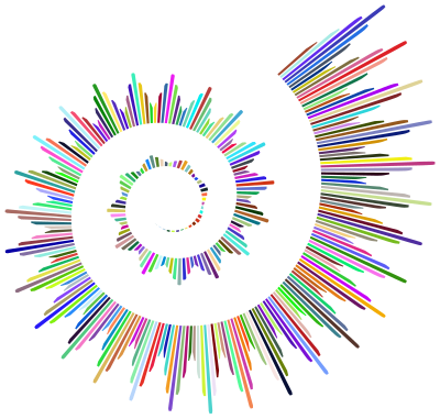 Art Deco Style Spiral Prismatic clipart