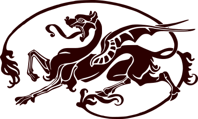 Art nouveau dragon clipart