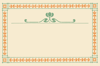 Art Nouveau Pumpkin Frame clipart