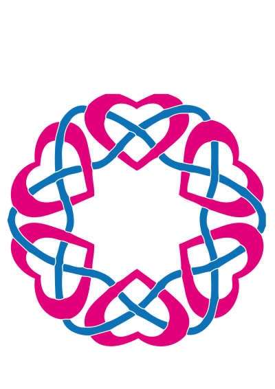Arte Celta Corazones clipart