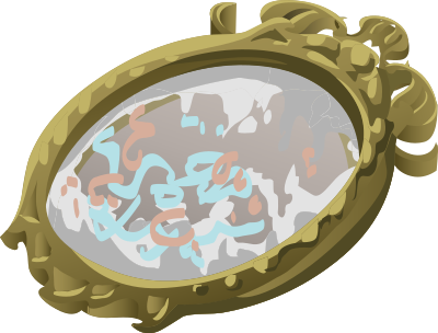 Artifact Mirror With Scribbles clipart
