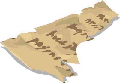 Artifact Torn Manuscript Piece4 clipart