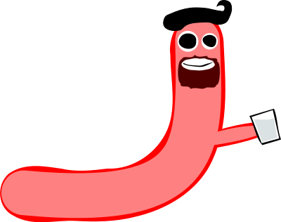 Artist sausage clipart