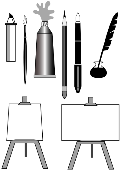 Artist tools clipart