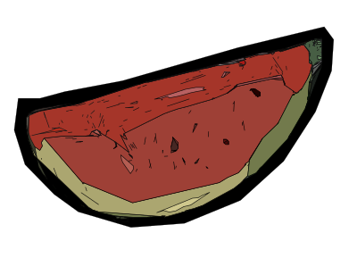 Artistic Watermelon clipart