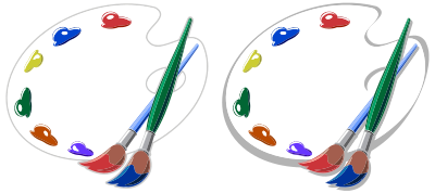 Artists Brushes And Palettes clipart