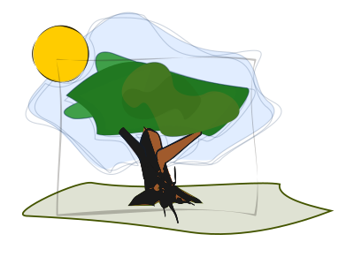 Árvore rabiscada (Scrawled tree) clipart