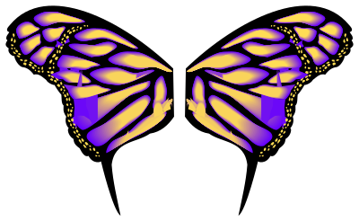 Asas de borboleta/fada vetor - butterfly/fairy wings vector - Inkscape clipart
