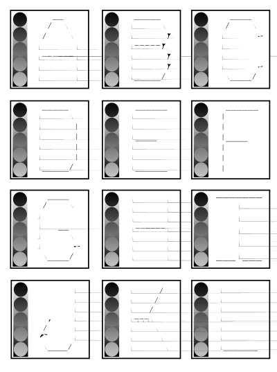 ASCII DropCaps 1 A-L clipart