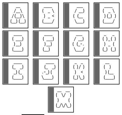 ASCII DropCaps 2 A-M clipart