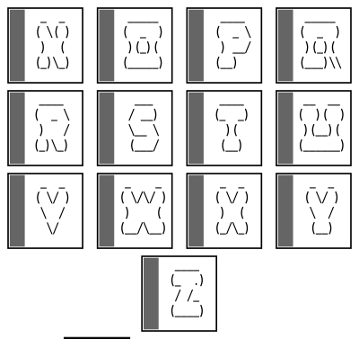 ASCII DropCaps 2 N-Z clipart