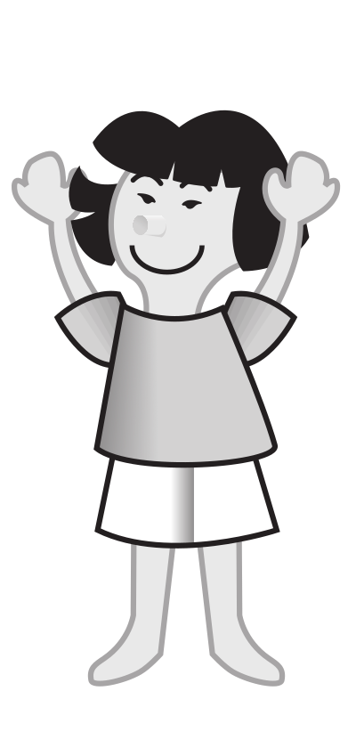 Asian girl jumping clipart