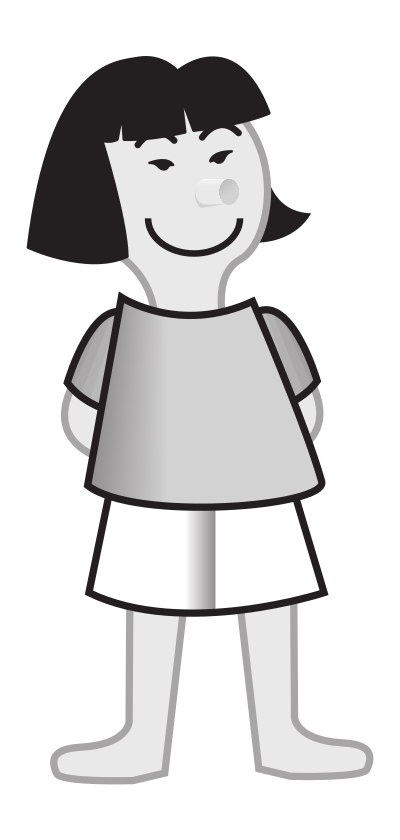 Asian girl smirking clipart