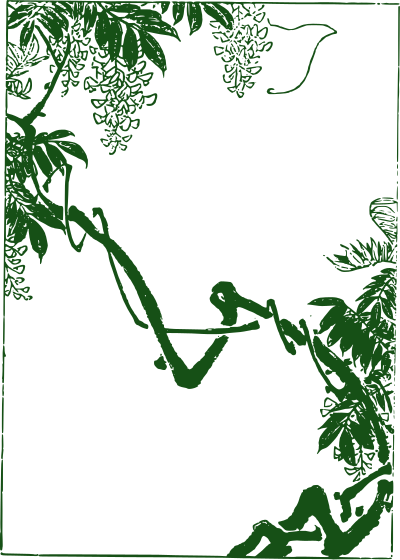 Asian Vines - Split Frame clipart