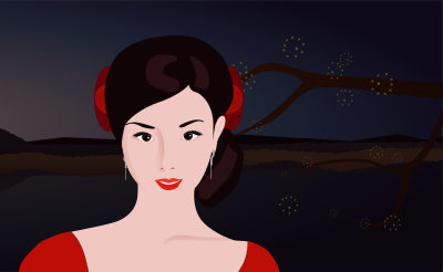 Asian woman clipart
