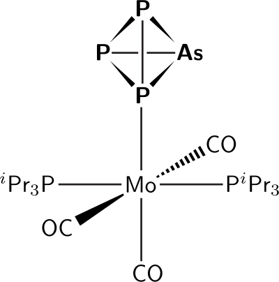 AsP3 complex of Kubas fragment clipart