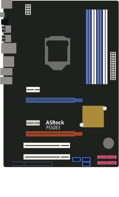 ASRock-P55DE3 clipart