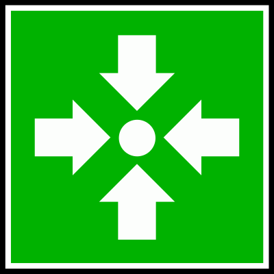 Assembly Point Sign clipart