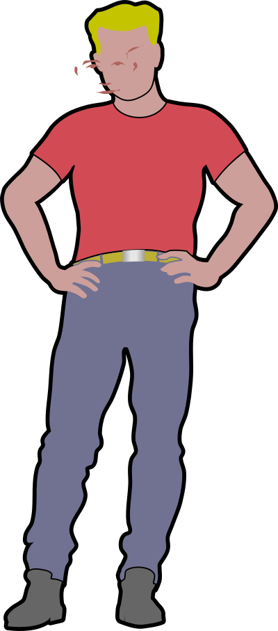 Assertive guy by Rones. Outline clipart